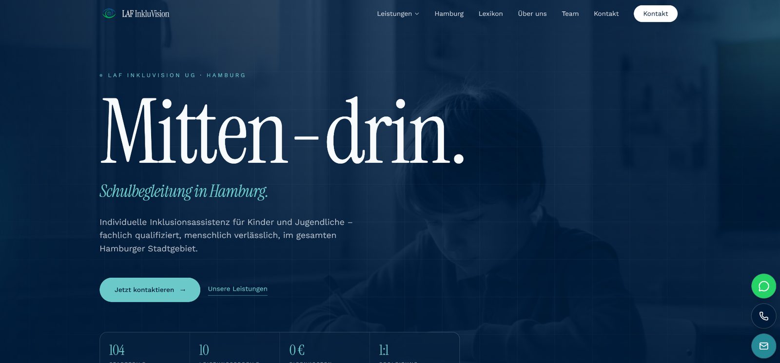 Webseiten-Referenz LAF InkluVision Hamburg