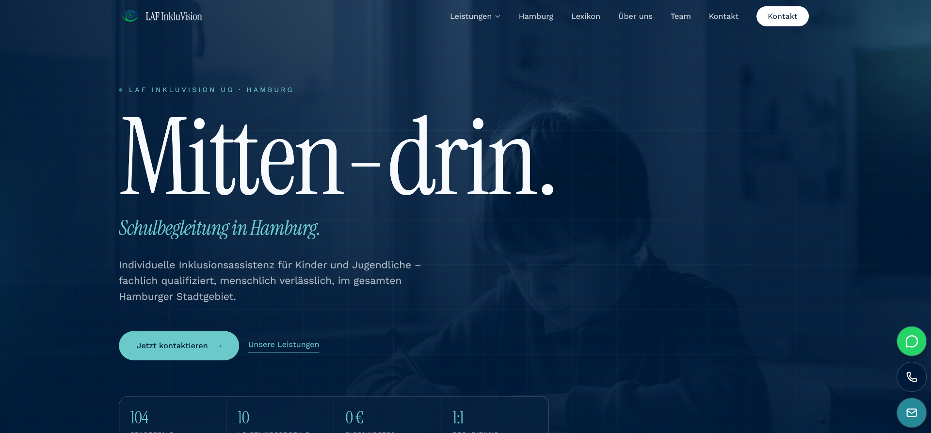 Webseiten-Referenz LAF InkluVision Hamburg